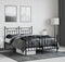 vidaXL - Bedframe - met - hoofd- - en - voeteneinde - metaal - zwart - 140x190 - cm