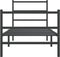 vidaXL - Bedframe - met - hoofd- - en - voeteneinde metaal - zwart - 75x190 - cm