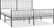 vidaXL - Bedframe - met - hoofd- - en - voeteneinde - metaal - zwart - 200x200 - cm
