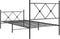 vidaXL - Bedframe - met - hoofd- - en - voeteneinde - metaal - zwart - 90x200 - cm