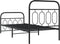 vidaXL - Bedframe - met - hoofd- - en - voeteneinde - metaal - zwart - 80x200 - cm