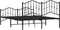 vidaXL - Bedframe - met - hoofd- - en - voeteneinde metaal - zwart - 140x190 - cm