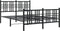 vidaXL - Bedframe - met - hoofd- - en - voeteneinde - metaal - zwart - 120x190 - cm