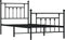 vidaXL - Bedframe - met - hoofd- - en - voeteneinde - metaal - zwart - 90x190 - cm