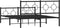 vidaXL - Bedframe - met - hoofd- - en - voeteneinde - metaal - zwart - 135x190 - cm