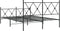 vidaXL - Bedframe - met - hoofd- - en - voeteneinde - metaal - zwart - 140x190 - cm