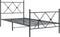 vidaXL - Bedframe - met - hoofd- - en - voeteneinde - metaal - zwart - 90x190 - cm