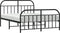 vidaXL - Bedframe - met - hoofd- - en - voeteneinde - metaal - zwart - 183x213 - cm