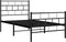 vidaXL - Bedframe - met - hoofd- - en - voeteneinde - metaal - zwart - 100x200 - cm