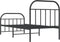 vidaXL - Bedframe - met - hoofd- - en - voeteneinde - metaal - zwart - 80x200 - cm