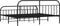 vidaXL - Bedframe - met - hoofd- - en - voeteneinde - metaal - zwart - 193x203 - cm