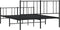 vidaXL - Bedframe - met - hoofd- - en - voeteneinde - metaal - zwart - 135x190 - cm