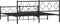 vidaXL - Bedframe - met - hoofd- - en - voeteneinde - metaal - zwart - 183x213 - cm