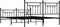 vidaXL - Bedframe - met - hoofd- - en - voeteneinde - metaal - zwart - 183x213 - cm