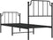 vidaXL - Bedframe - met - hoofd- - en - voeteneinde metaal - zwart - 75x190 - cm