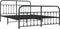 vidaXL - Bedframe - met - hoofd- - en - voeteneinde - metaal - zwart - 183x213 - cm