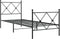 vidaXL - Bedframe - met - hoofd- - en - voeteneinde - metaal - zwart - 75x190 - cm
