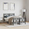 vidaXL - Bedframe - met - hoofd- - en - voeteneinde - metaal - zwart - 120x190 - cm