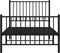 vidaXL - Bedframe - met - hoofd- - en - voeteneinde - metaal - zwart - 90x200 - cm