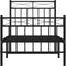 vidaXL - Bedframe - met - hoofd- - en - voeteneinde - metaal - zwart - 80x200 - cm