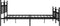 vidaXL - Bedframe - met - hoofd- - en - voeteneinde - metaal - zwart - 200x200 - cm