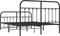 vidaXL - Bedframe - met - hoofd- - en - voeteneinde - metaal - zwart - 140x190 - cm