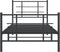 vidaXL - Bedframe - met - hoofd- - en - voeteneinde - metaal - zwart - 90x190 - cm