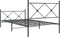 vidaXL - Bedframe - met - hoofd- - en - voeteneinde - metaal - zwart - 107x203 - cm