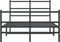 vidaXL - Bedframe - met - hoofd- - en - voeteneinde metaal - zwart - 120x190 - cm