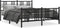 vidaXL - Bedframe - met - hoofd- - en - voeteneinde - metaal - zwart - 150x200 - cm