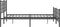 vidaXL - Bedframe - met - hoofd- - en - voeteneinde - metaal - zwart - 150x200 - cm