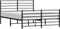 vidaXL - Bedframe - met - hoofd- - en - voeteneinde - metaal - zwart - 140x190 - cm