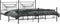 vidaXL - Bedframe - met - hoofd- - en - voeteneinde - metaal - zwart - 193x203 - cm