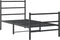 vidaXL - Bedframe - met - hoofd- - en - voeteneinde metaal - zwart - 90x200 - cm