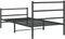 vidaXL - Bedframe - met - hoofd- - en - voeteneinde metaal - zwart - 100x200 - cm