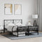 vidaXL - Bedframe - met - hoofd- - en - voeteneinde - metaal - zwart - 140x200 - cm
