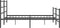 vidaXL - Bedframe - met - hoofd- - en - voeteneinde metaal - zwart - 183x213 - cm