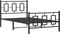 vidaXL - Bedframe - met - hoofd- - en - voeteneinde - metaal - zwart - 100x190 - cm