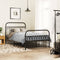 vidaXL - Bedframe - met - hoofd- - en - voeteneinde - metaal - zwart - 107x203 - cm