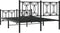 vidaXL - Bedframe - met - hoofd- - en - voeteneinde - metaal - zwart - 135x190 - cm