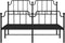 vidaXL - Bedframe - met - hoofd- - en - voeteneinde metaal - zwart - 135x190 - cm