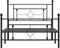 vidaXL - Bedframe - met - hoofd- - en - voeteneinde - metaal - zwart - 107x203 - cm