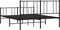 vidaXL - Bedframe - met - hoofd- - en - voeteneinde - metaal - zwart - 150x200 - cm