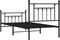 vidaXL - Bedframe - met - hoofd- - en - voeteneinde - metaal - zwart - 90x200 - cm