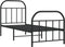 vidaXL - Bedframe - met - hoofd- - en - voeteneinde - metaal - zwart - 75x190 - cm