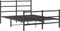 vidaXL - Bedframe - met - hoofd- - en - voeteneinde metaal - zwart - 135x190 - cm
