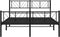 vidaXL - Bedframe - met - hoofd- - en - voeteneinde - metaal - zwart - 120x200 - cm