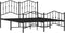 vidaXL - Bedframe - met - hoofd- - en - voeteneinde metaal - zwart - 140x190 - cm