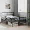 vidaXL - Bedframe - met - hoofd- - en - voeteneinde metaal - zwart - 120x190 - cm