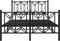 vidaXL - Bedframe - met - hoofd- - en - voeteneinde - metaal - zwart - 120x200 - cm